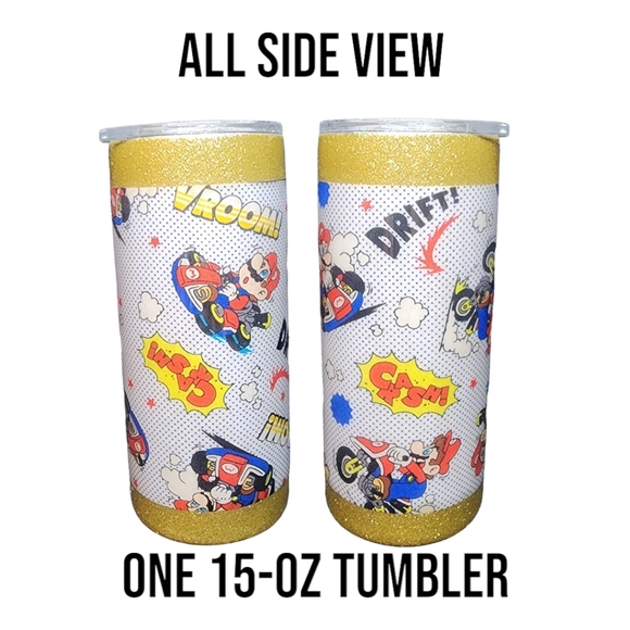 Mario Kart/15oz Handcrafted Tumbler - Picture 3 of 3